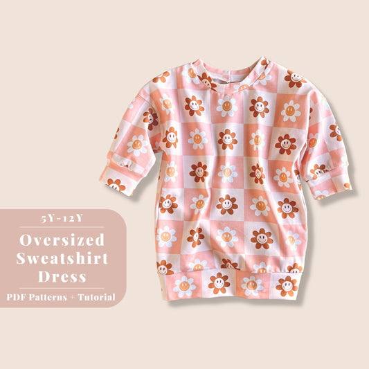 Oversized Dress Sweatshirt 5Y-12Y PDF Pattern