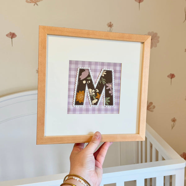Framed Fabric Initial