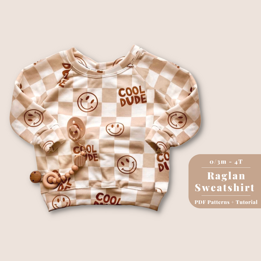 Raglan Sweatshirt 0m-4T PDF Pattern