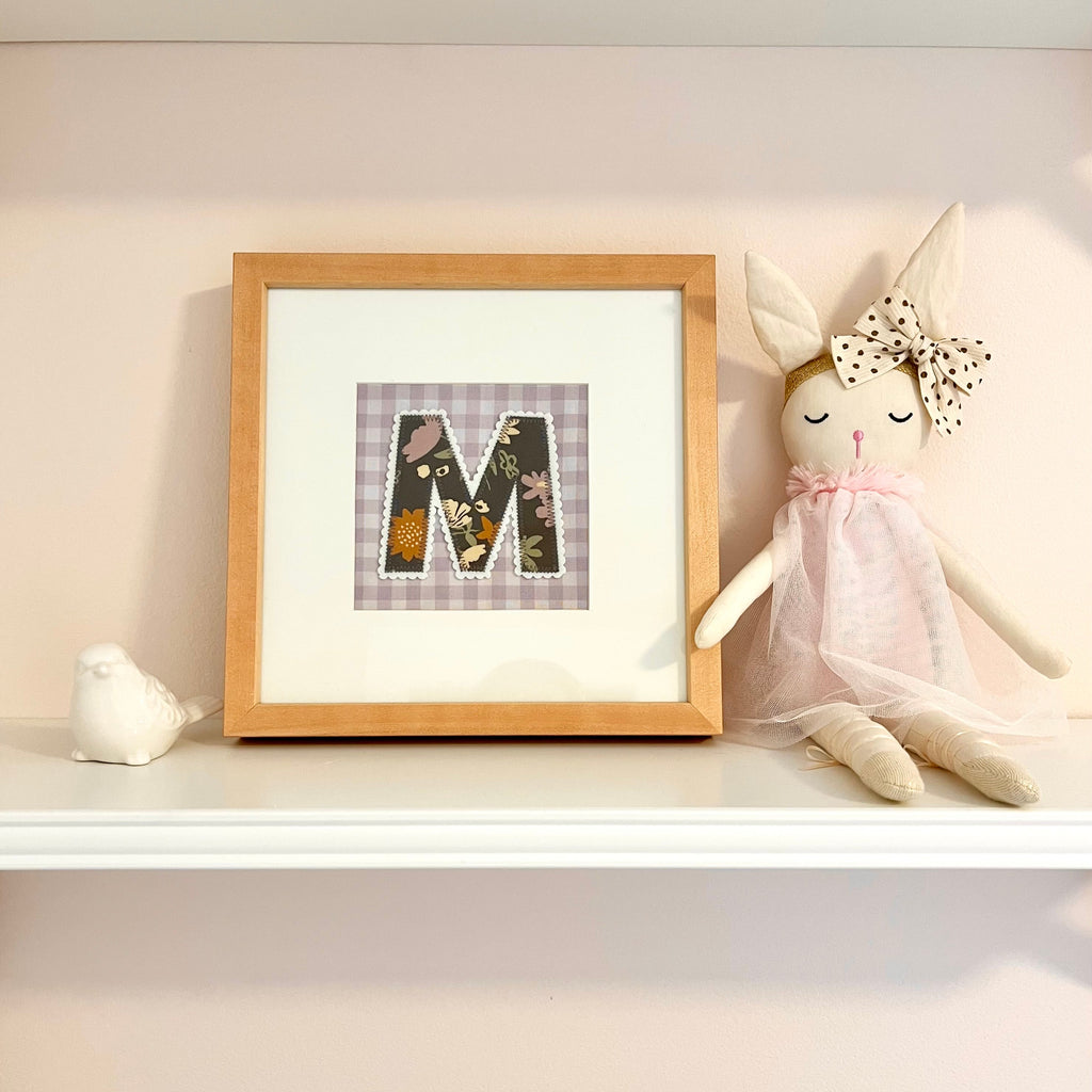 Framed Fabric Initial
