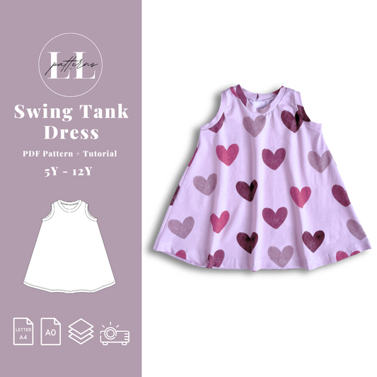 Swing Tank Dress 5Y-12Y PDF Pattern
