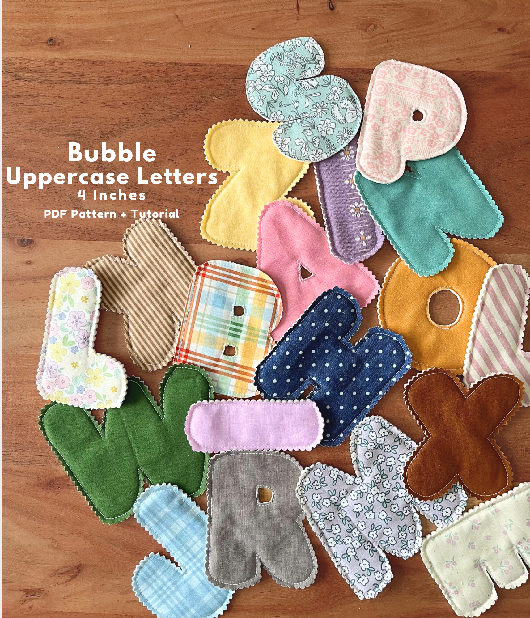 6" Bubble Alphabet Uppercase