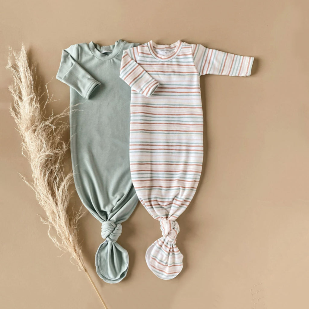 Knotted Gown Preemie-6m PDF Pattern