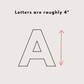4" Alphabet Uppercase Pattern