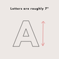 7" Classic Alphabet Uppercase
