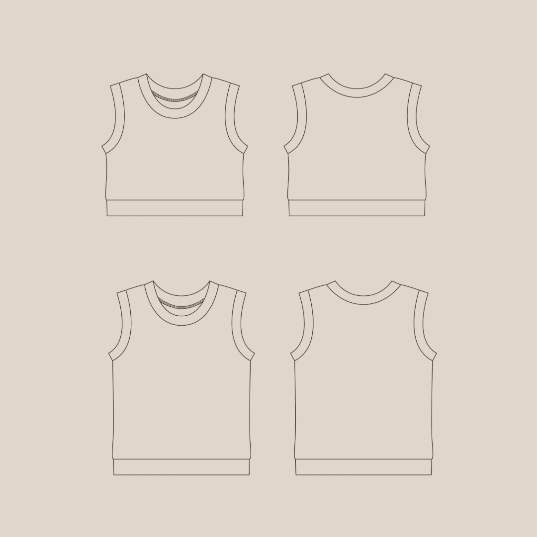 Tank Top Preemie-4T PDF Pattern