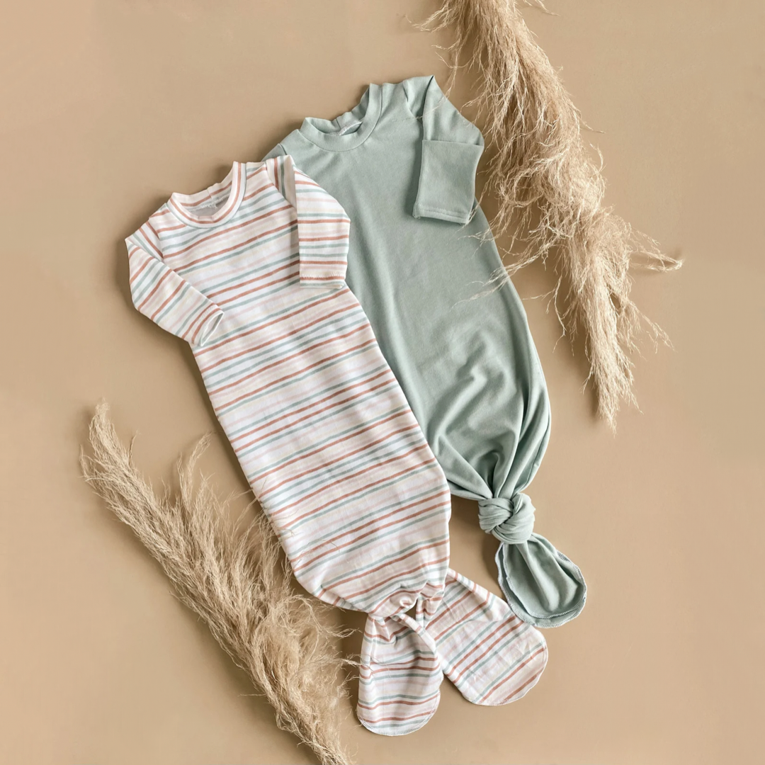 Knotted Gown Preemie-6m PDF Pattern