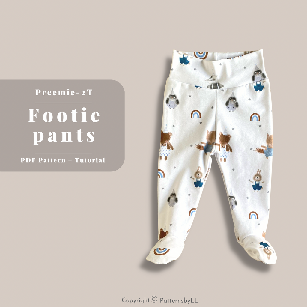Footie Pants Preemie-2T PDF Pattern