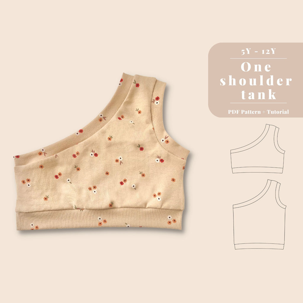 One Shoulder Tank 5Y-12Y PDF Pattern